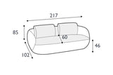Aurelo Curve 3 Seater Sofa