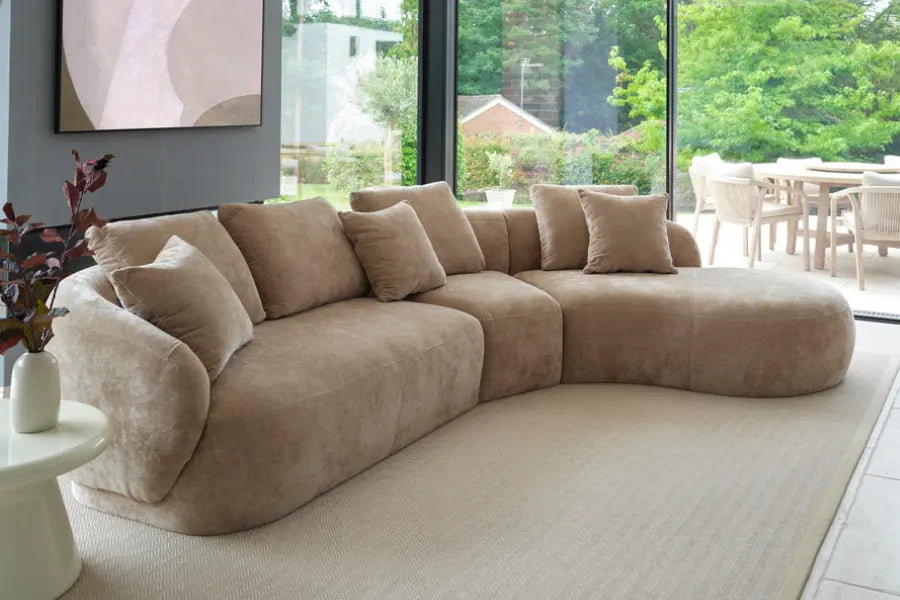 Turin Sofa Modern Statement Sofa Bridgman Wildflower Cream