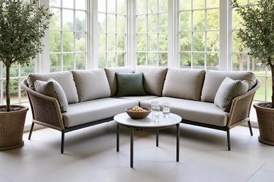 Bordeaux Modular 2 Seater Sofa Left Hand End, Corner, 2 Seater Sofa Right Hand End & 66cm Round Coffee Table