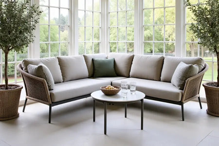 Bordeaux Modular 2 Seater Sofa Left Hand End, Corner, 2 Seater Sofa Right Hand End & 66cm Round Coffee Table