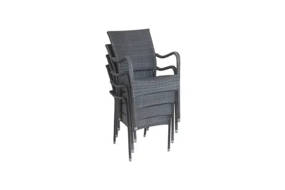 4 Windsor Grey Stacking Armchairs