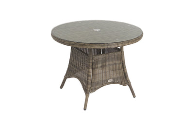 100cm Mayfair Round Dining Table with 4 Dining Armchairs