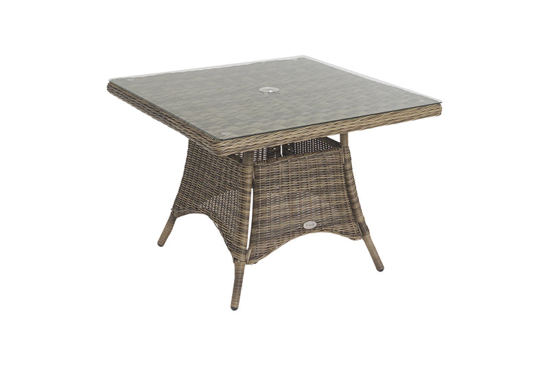 100cm Mayfair Square Dining Table with 4 Dining Armchairs