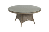 150cm Mayfair Round Dining Table with 6 Dining Armchairs