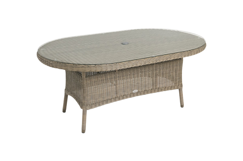 180cm Kensington Oval Dining Table with 6 Dining Armchairs