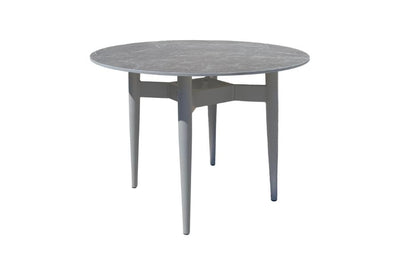 100cm Henley Porcelain Slate & Aluminium Round Dining Table