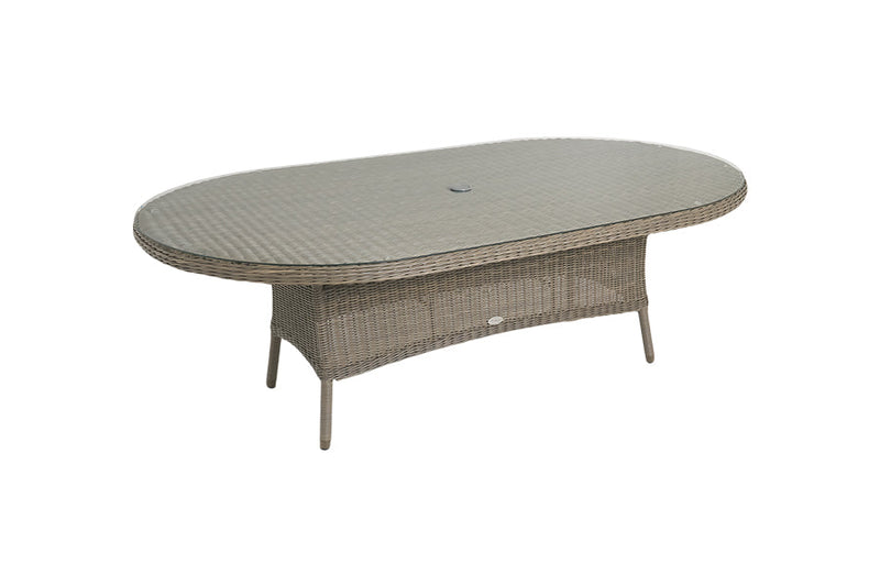 230cm Kensington Oval Table with 2 Dining Armchairs & 6 Dining Chairs