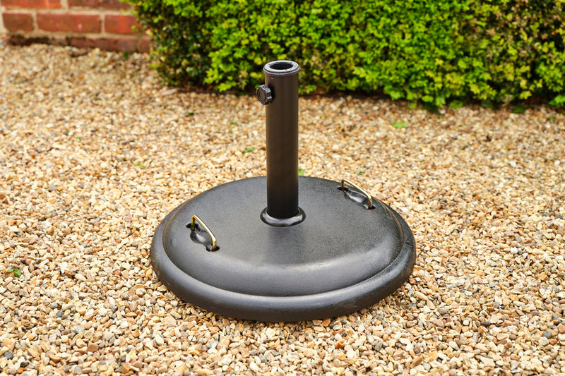 3m Deluxe Round Aluminium Almond Parasol with 25kg Base