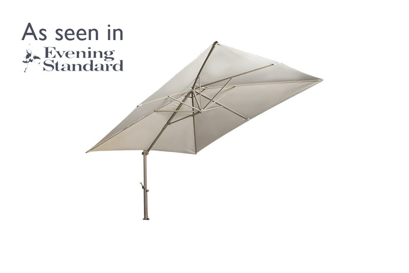3m Amalfi Square Cantilever Parasol - Almond