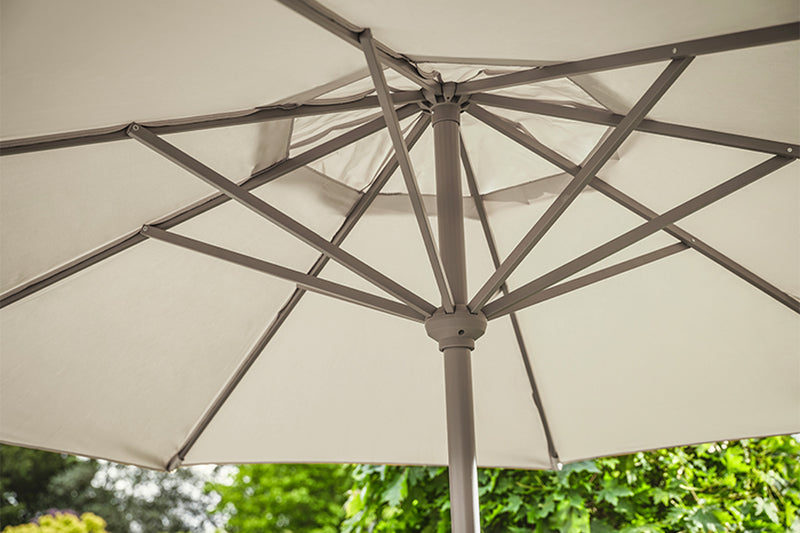 3m Deluxe Round Aluminium Parasol - Grey