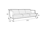 Wentworth Large 3 Seater - 3 Cushions
