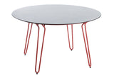 130cm Remy Round Dining Table - Red/Black | Bridgman
