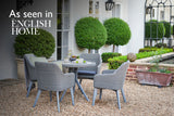 90cm Cliveden Round Dining Table with 4 Dining Armchairs