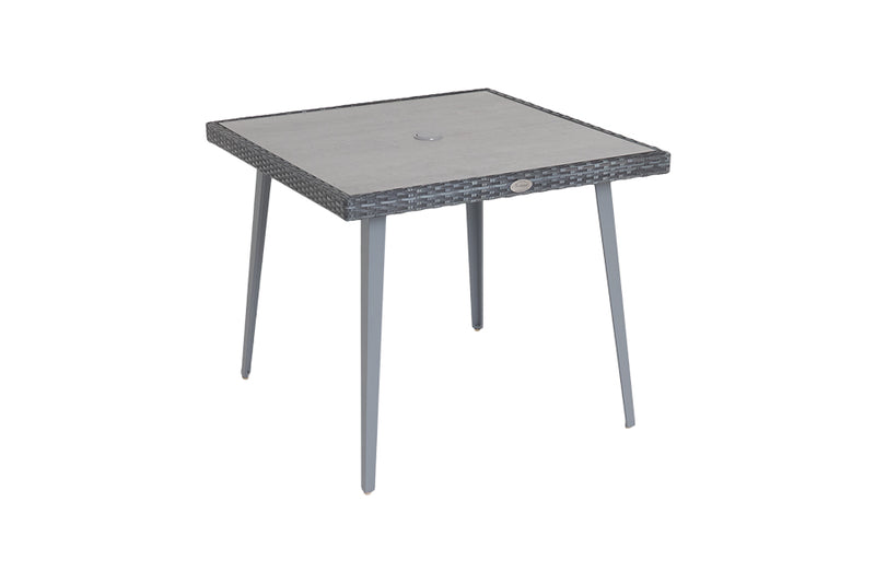 90cm Hampstead Grey Square Dining Table with 4 Dining Armchairs