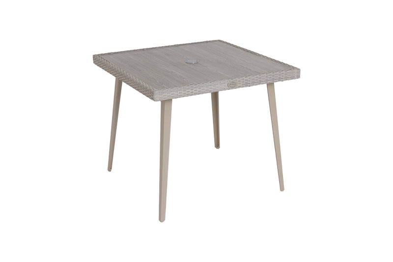 90cm Hampstead Stone Square Dining Table with 4 Dining Armchairs