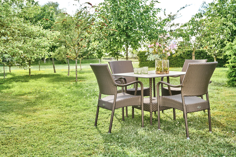 4 Windsor Bronze Stacking Armchairs