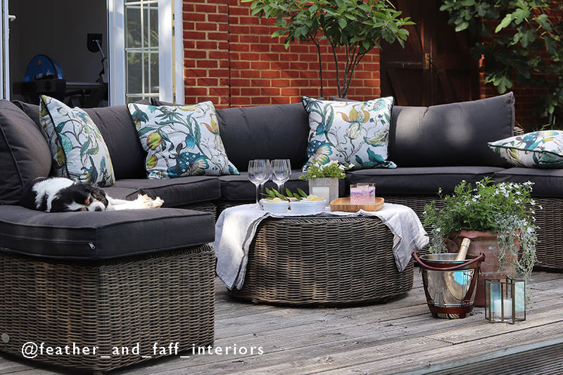 7 Piece Mayfair Curved Rattan Modular Sofa Set