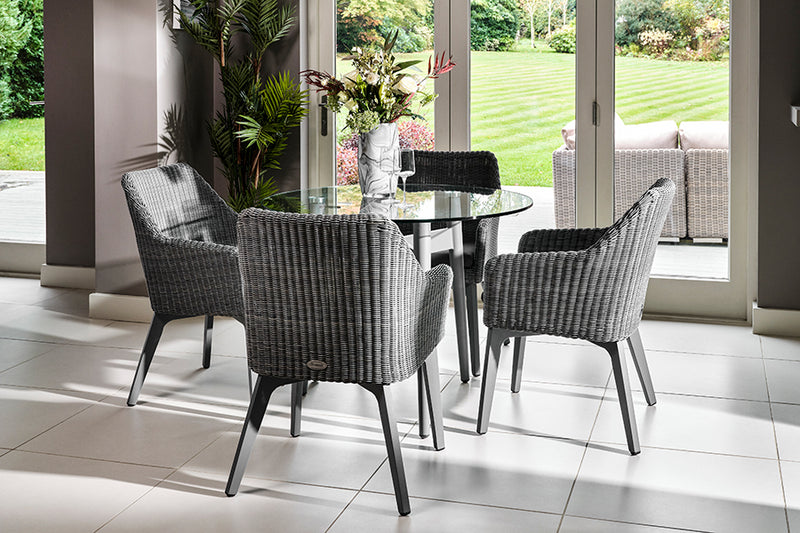 Cliveden Dining Armchair with Aluminium Legs