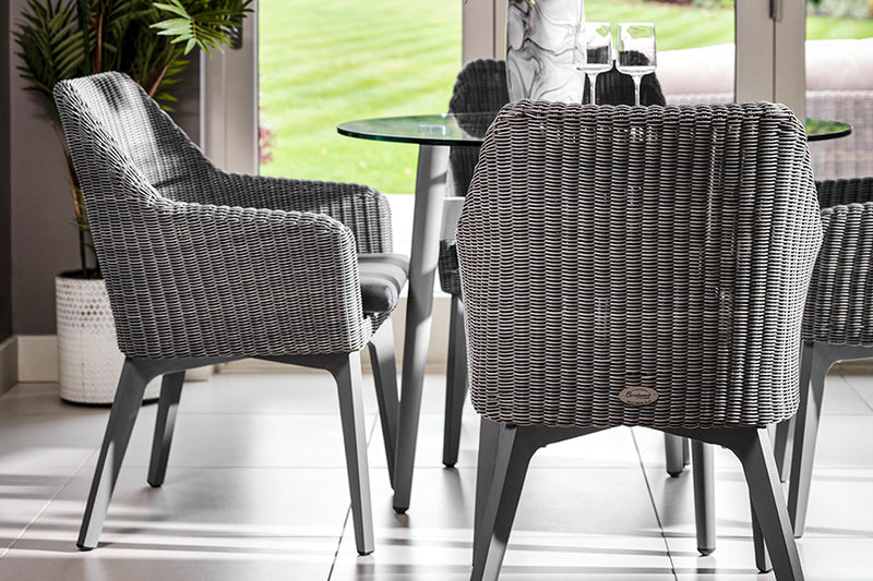 Cliveden Dining Armchair with Aluminium Legs