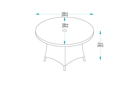 CLEARANCE | 150cm Marlow Round Dining Table