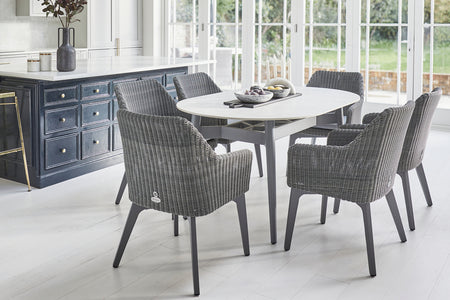 Bespoke Henley Porcelain Marble & Aluminium Dining Table