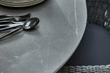 220cm Henley Porcelain Slate & Aluminium Oval Dining Table