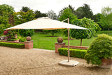 3m Amalfi Square Cantilever Almond Parasol with Almond Resin Base