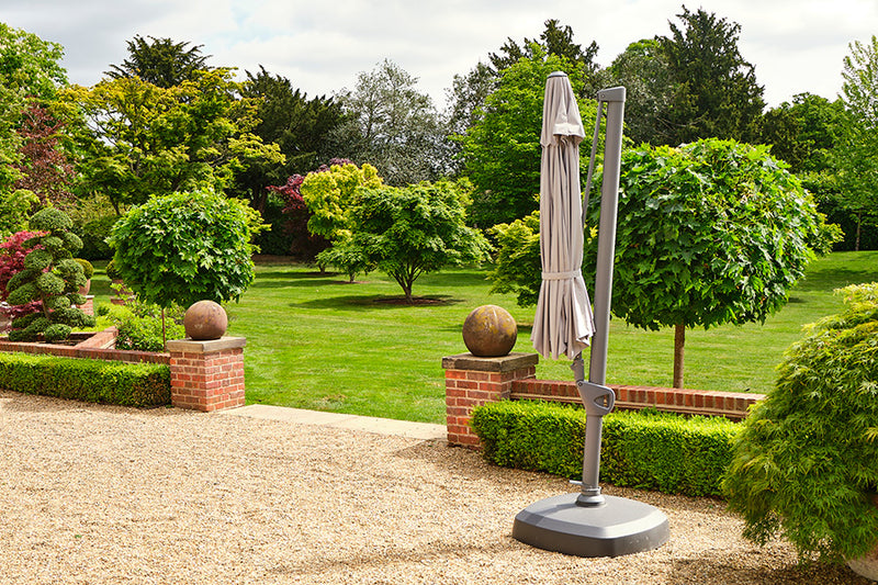 Siesta 3.5m Cantilever Grey Parasol with Anthracite Wheel Base