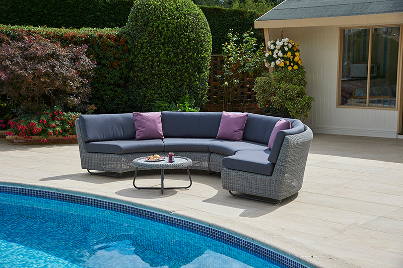 Cliveden Rattan Curved Modular Sofa Set D