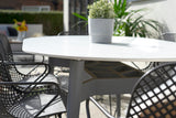 158cm Henley Porcelain Marble & Aluminium Oval Dining Table