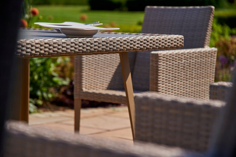 240cm Hampstead Stone Rectangular Dining Table with 8 Dining Armchairs