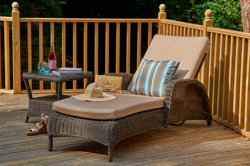 2 Marlow Sun Loungers with Square Side Table