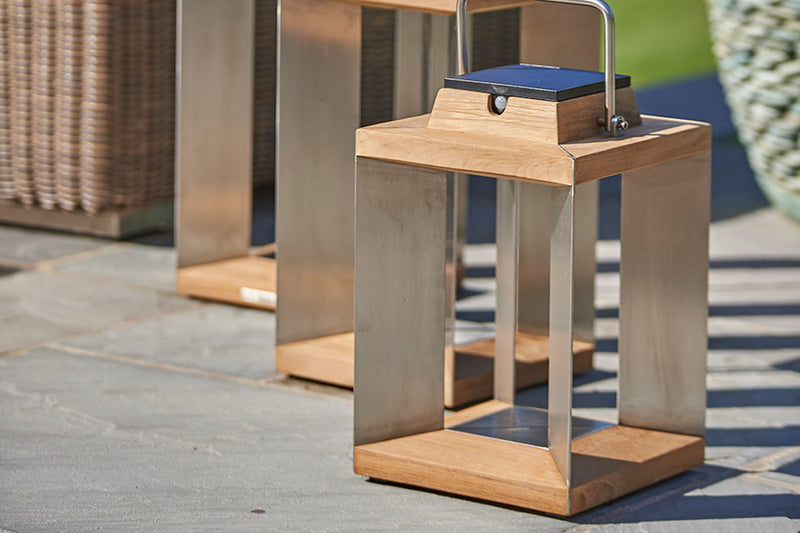 Myrtle Teak Solar Lantern