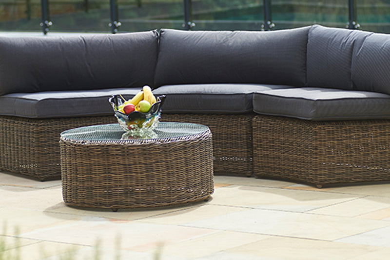 4 Piece Mayfair Curved Rattan Modular Sofa Set