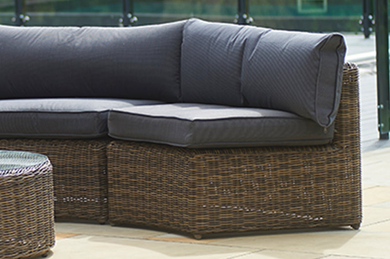 4 Piece Mayfair Curved Rattan Modular Sofa Set