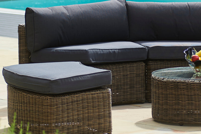 7 Piece Mayfair Curved Rattan Modular Sofa Set
