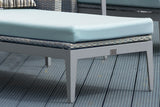 2 Hampstead Grey Sun Loungers with Side Table