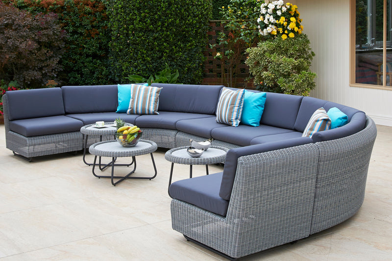 Cliveden Rattan Curved Modular Sofa Set A