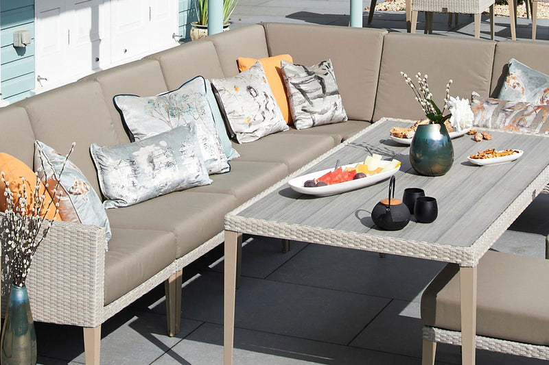 Hampstead Stone Rattan Modular Sofa Set E