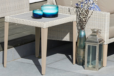 54cm Hampstead Stone Square Side Table