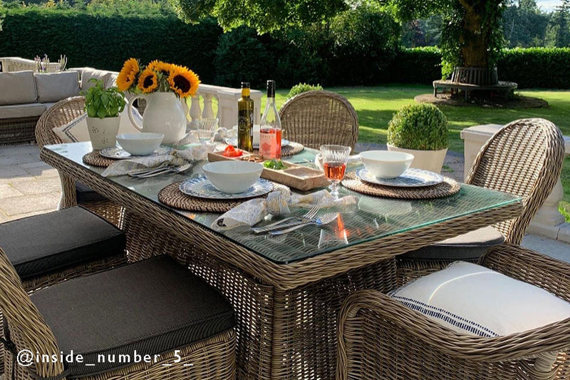 160cm Mayfair Rectangular Dining Table with 2 Dining Armchairs & 4 Dining Chairs