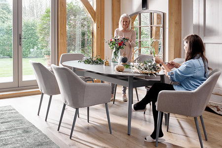 Bespoke Henley Porcelain Slate & Aluminium Dining Table