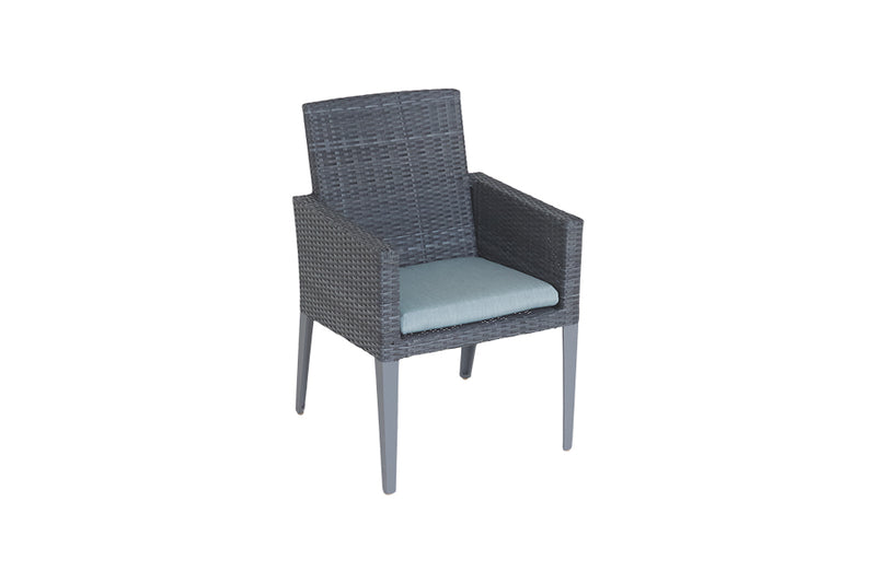240cm Hampstead Grey Rectangular Dining Table with 2 Dining Armchairs & 6 Dining Chairs