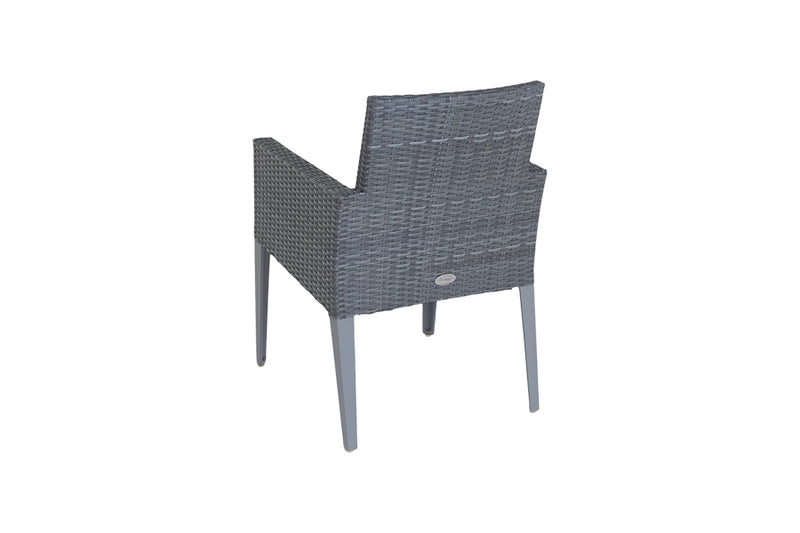 240cm Hampstead Grey Rectangular Dining Table with 2 Dining Armchairs & 6 Dining Chairs