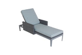 2 Hampstead Grey Sun Loungers with Side Table
