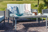 Hampstead Grey 2 Seater Sofa with Rectangular Coffee Table