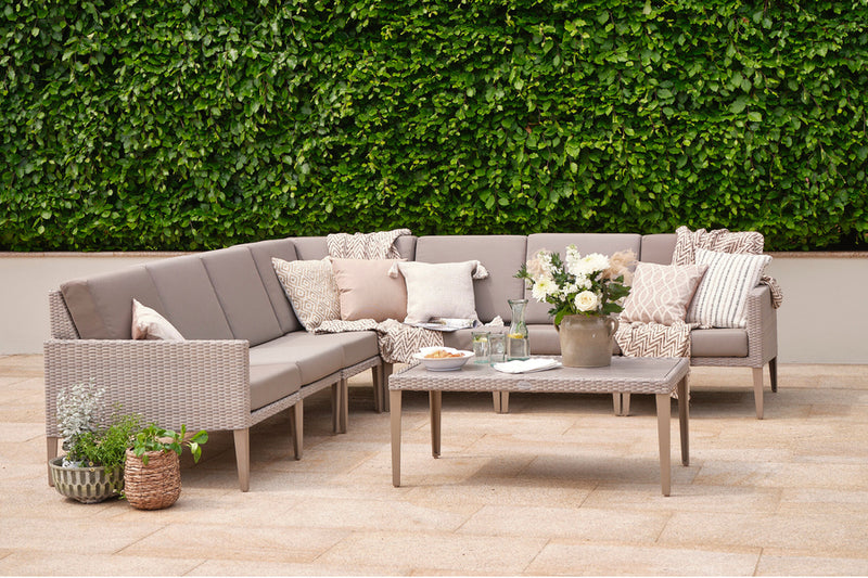 Hampstead Stone Rattan Modular Sofa Set D