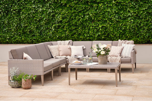 Hampstead Stone Rattan Modular Sofa Set D