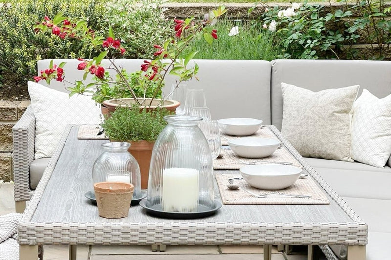 Hampstead Stone Rattan Modular Sofa Set C