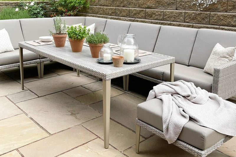 Hampstead Stone Rattan Modular Sofa Set B